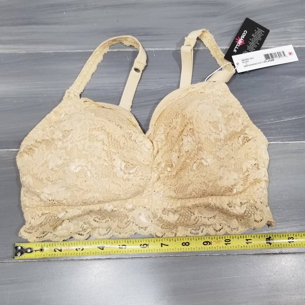 Cosabella Never Say Never Mommie Nursing Bra Maternity Blush Lace Large - Picture 9 of 12